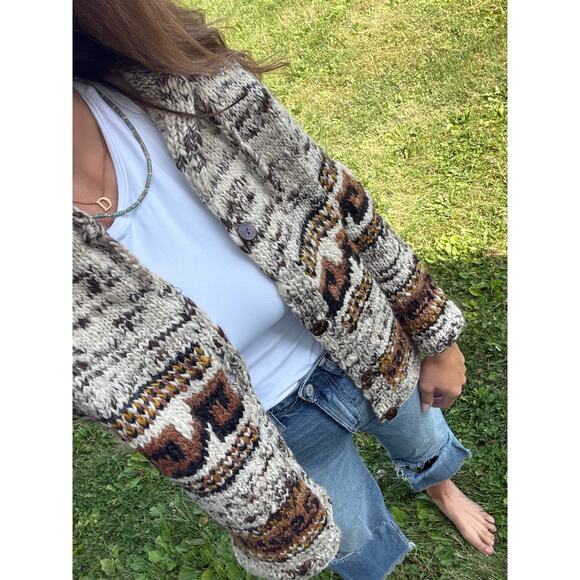 Vintage Handspun Wool Sweater, Small - Picture 8 of 9